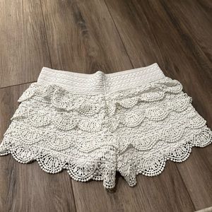 Crochet White Shorts
